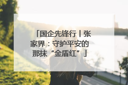 国企先锋行丨张家界：守护平安的那抹“金盾红”