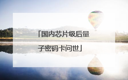 国内芯片级后量子密码卡问世