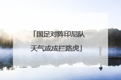 国足对阵印尼队 天气或成拦路虎