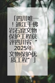 四川唯一！通江千佛岩石窟文物保护工程获评四川省“2025年文物保护优质工程”
