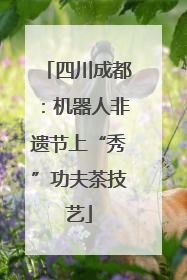 四川成都：机器人非遗节上“秀”功夫茶技艺