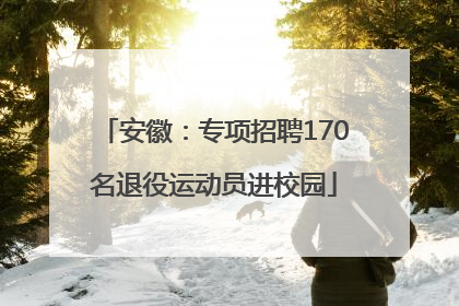 安徽：专项招聘170名退役运动员进校园