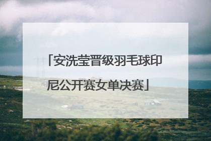 安洗莹晋级羽毛球印尼公开赛女单决赛