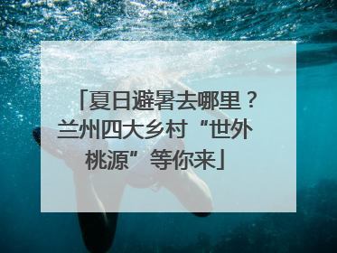 夏日避暑去哪里？兰州四大乡村“世外桃源”等你来