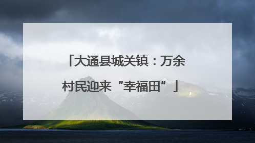 大通县城关镇：万余村民迎来“幸福田”