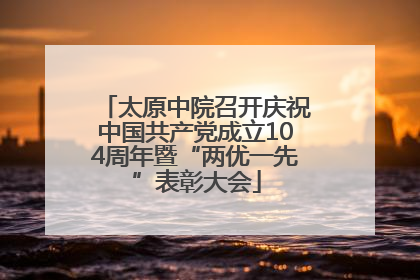 太原中院召开庆祝中国共产党成立104周年暨“两优一先”表彰大会