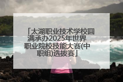 太湖职业技术学校圆满承办2025年世界职业院校技能大赛(中职组)选拔赛