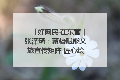 好网民·在东营｜张泽琦：聚势赋能文旅宣传矩阵 匠心绘就东营诗与远方