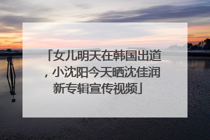 女儿明天在韩国出道，小沈阳今天晒沈佳润新专辑宣传视频