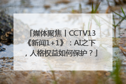 媒体聚焦丨CCTV13《新闻1+1》：AI之下，人格权益如何保护？