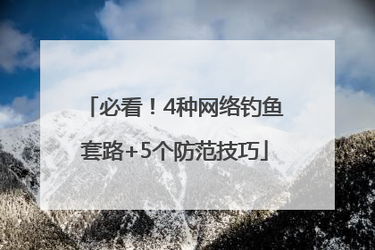 必看！4种网络钓鱼套路+5个防范技巧