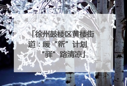 徐州鼓楼区黄楼街道：暖“新”计划 “驿”路清凉