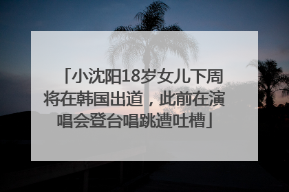 小沈阳18岁女儿下周将在韩国出道，此前在演唱会登台唱跳遭吐槽