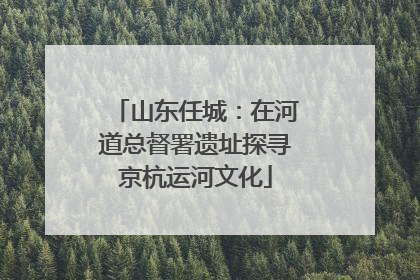 山东任城：在河道总督署遗址探寻京杭运河文化