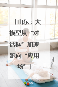 山东：大模型从“对话框”加速跑向“应用场”