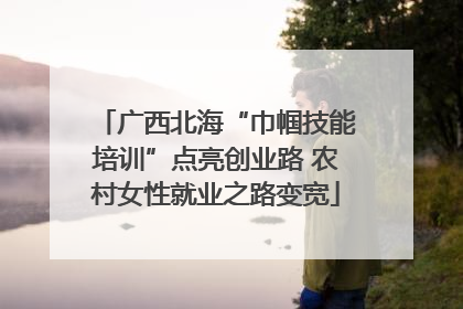 广西北海“巾帼技能培训”点亮创业路 农村女性就业之路变宽