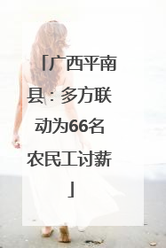 广西平南县：多方联动为66名农民工讨薪