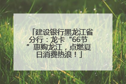 建设银行黑龙江省分行：龙卡“66节”惠购龙江，点燃夏日消费热浪！