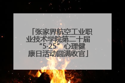 张家界航空工业职业技术学院第二十届“5·25”心理健康日活动圆满收官