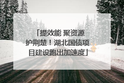 提效能 聚资源 护荆楚！湖北国债项目建设跑出加速度