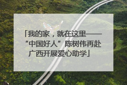 我的家，就在这里——“中国好人”陈树伟再赴广西开展爱心助学