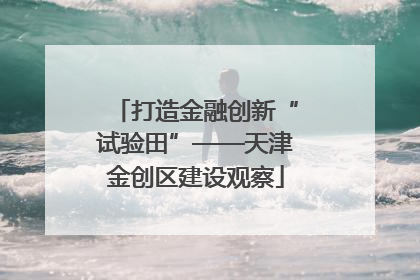 打造金融创新“试验田”——天津金创区建设观察