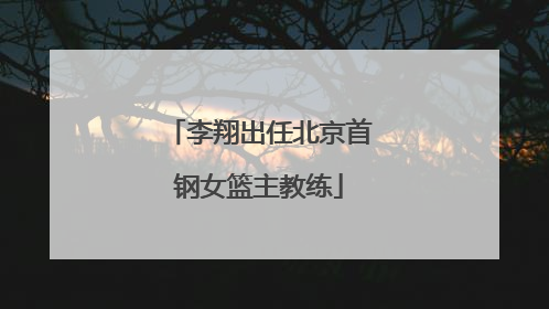 李翔出任北京首钢女篮主教练