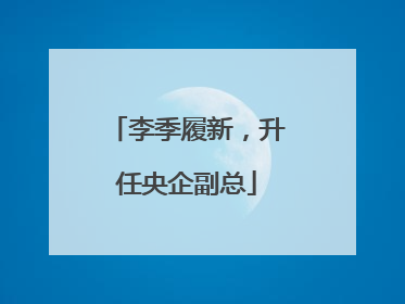 李季履新，升任央企副总