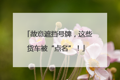 故意遮挡号牌，这些货车被“点名”！