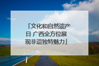 文化和自然遗产日 广西全方位展现非遗独特魅力