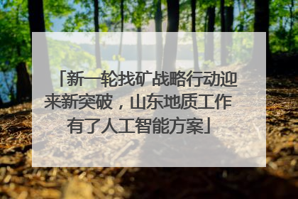新一轮找矿战略行动迎来新突破，山东地质工作有了人工智能方案
