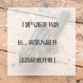 暑气渐浓书韵长，省第九届书法高研班开班