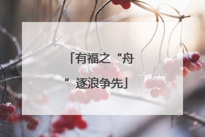 有福之“舟”逐浪争先