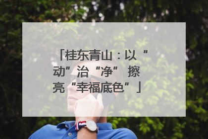 桂东青山：以“动”治“净” 擦亮“幸福底色”