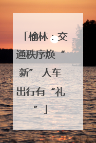 榆林：交通秩序焕“新” 人车出行有“礼”