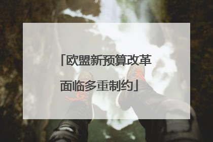 欧盟新预算改革面临多重制约