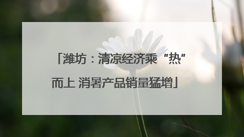 潍坊：清凉经济乘“热”而上 消暑产品销量猛增