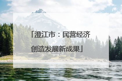 澄江市：民营经济创造发展新成果