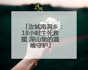 汝城南洞乡：18小时生死救援 深山里的温暖守护