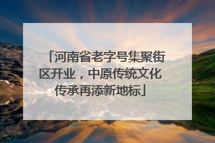 河南省老字号集聚街区开业，中原传统文化传承再添新地标