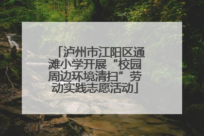 泸州市江阳区通滩小学开展“校园周边环境清扫”劳动实践志愿活动