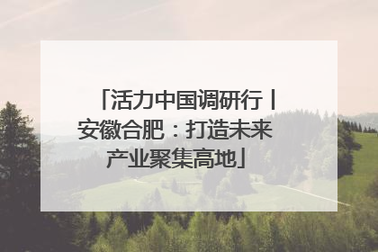 活力中国调研行丨安徽合肥：打造未来产业聚集高地