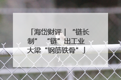 海岱财评｜“链长制” “链”出工业大梁“钢筋铁骨”