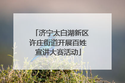 济宁太白湖新区许庄街道开展百姓宣讲大赛活动