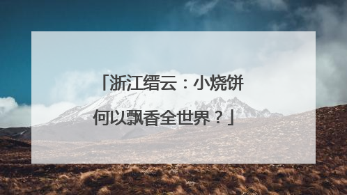 浙江缙云：小烧饼何以飘香全世界？
