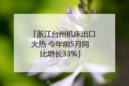 浙江台州机床出口火热 今年前5月同比增长33%