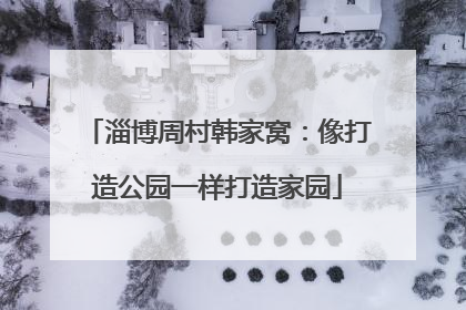 淄博周村韩家窝：像打造公园一样打造家园