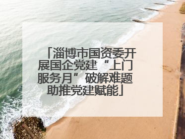 淄博市国资委开展国企党建“上门服务月”破解难题助推党建赋能