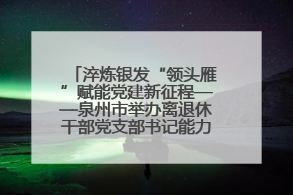 淬炼银发“领头雁”赋能党建新征程——泉州市举办离退休干部党支部书记能力建设专题培训