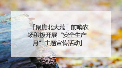 聚焦北大荒｜前哨农场积极开展“安全生产月”主题宣传活动